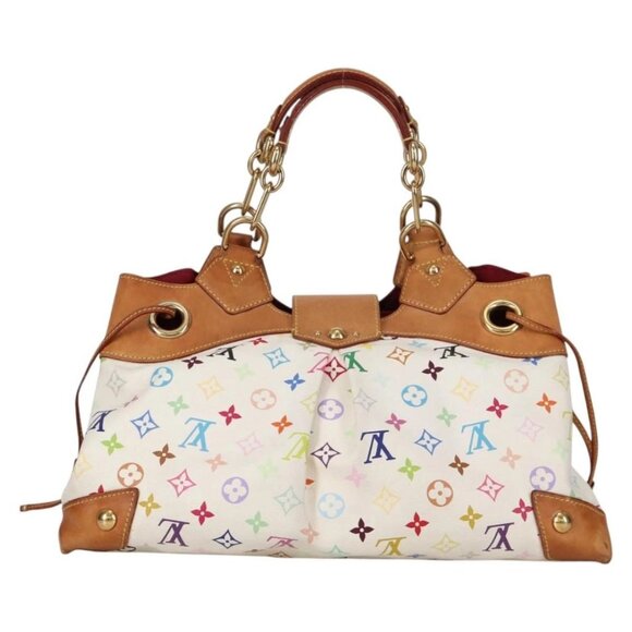 LOUIS VUITTON Monogram Multicolor Ursula Tote Bag White M40123 LV Auth 142693V - Picture 3 of 16